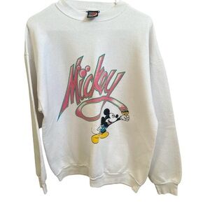 Disney White Mickey Mouse Graphic Sweater
